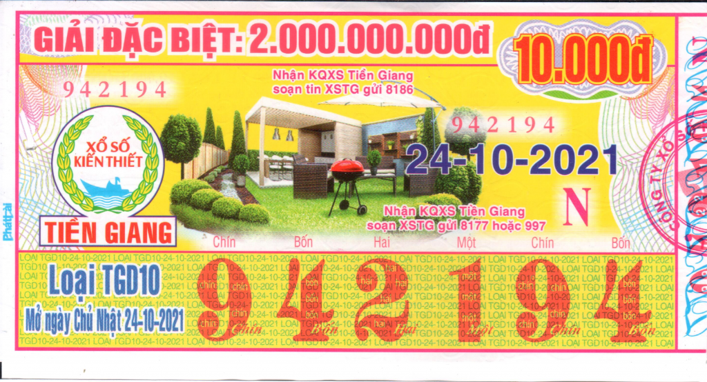 Mẫu Vé Đổi Số Trúng Chủ Nhật - 24/10/2021 1 đổi số trúng