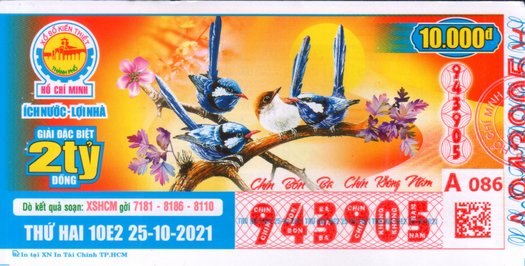Mẫu Vé Đổi Số Trúng Chủ Nhật - 24/10/2021 1 Đổi số trúng